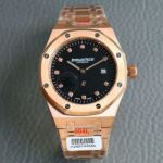 Audemars Piguet Royal Oak Black Dial Rose Gold Case 41mm Watch